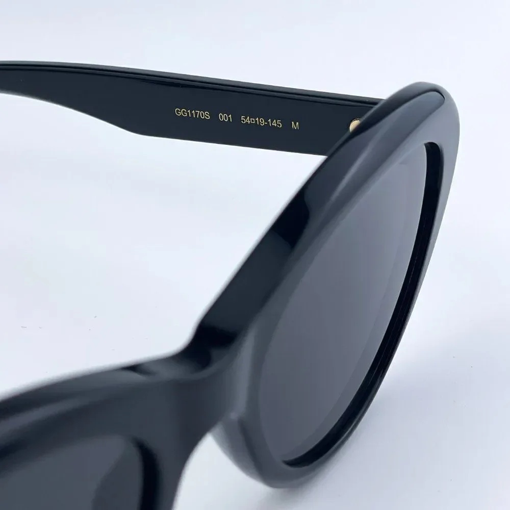 NEW Gucci GG1170S 001 Black Grey Cat Eye Women Sunglasses